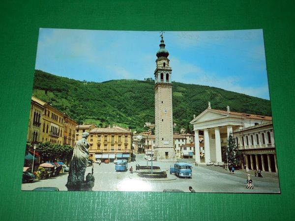 Cartolina Valdobbiadene - Piazza Marconi 1979