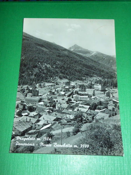 Cartolina Pragelato - Panorama - Monte Banchetta 1962.