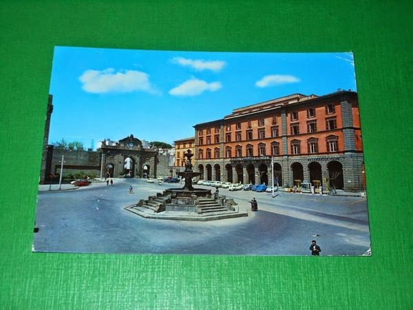 Cartolina Viterbo - Piazza della Rocca 1973 *.