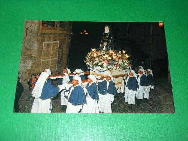 Cartolina Pietraperzia - Enna - Processione dell' Addolorata 1970 ca.