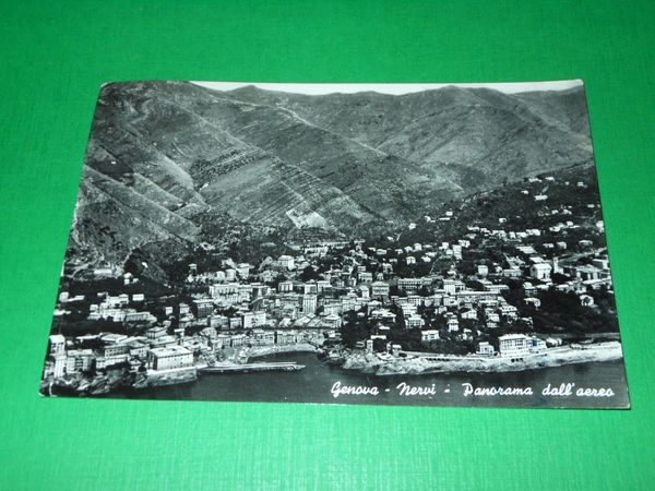 Cartolina Genova - Nervi - Panorama dall' aereo 1950 ca