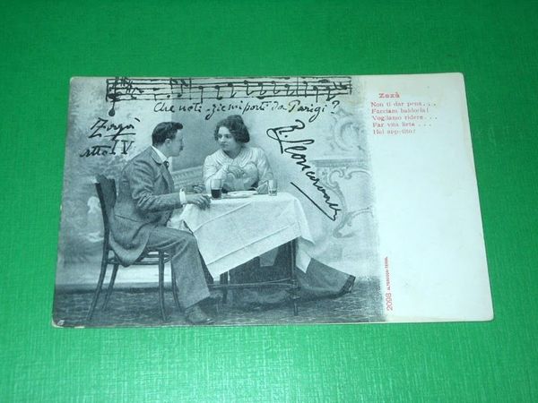 Cartolina Opera Lirica - Ruggero Leoncavallo - Zazà ( atto …