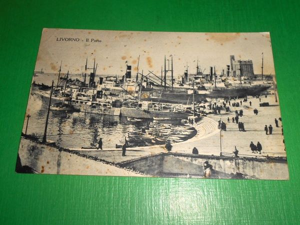 Cartolina Livorno - Il Porto 1934