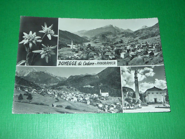 Cartolina Domegge di Cadore - Panoramica - Vedute diverse 1963