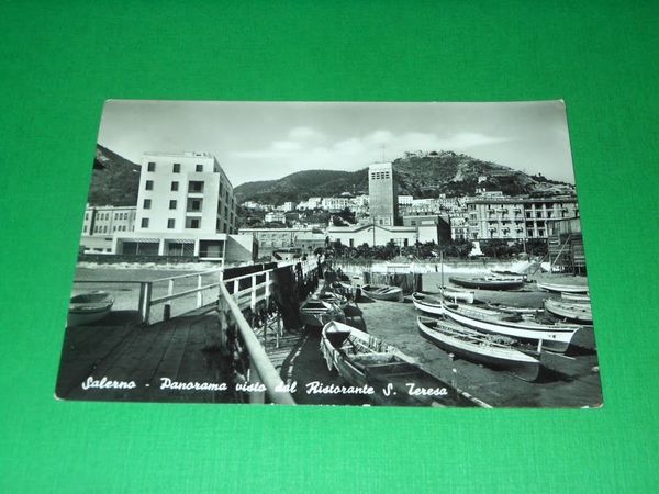 Cartolina Salerno - Panorama visto dal Ristorante S. Teresa 1955