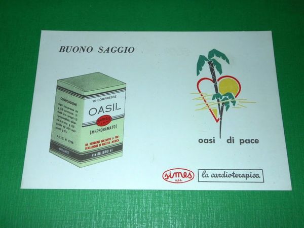 Cartolina Pubblicità Farmaceutica - Compresse Oasil Simes 1945 ca