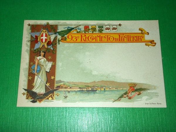 Cartolina Militaria - 93° Reggimento Fanteria 1910 ca