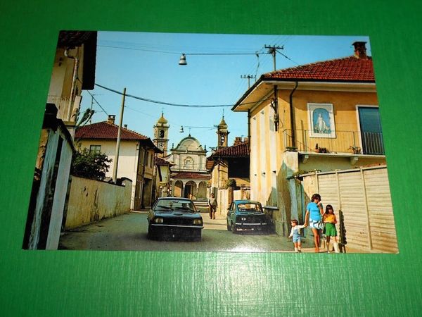 Cartolina Sant'Antonino ( Vercelli ) - Via Saluggia 1970 ca