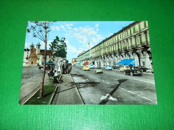 Cartolina Pinerolo - Corso Torino 1966