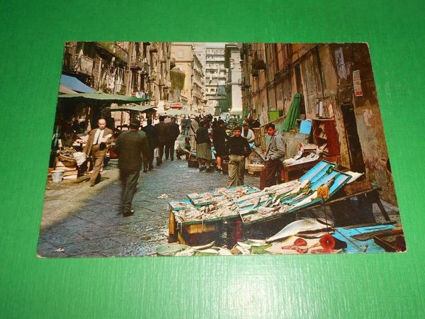 Cartolina Vecchia Napoli - Particolare di mercato 1979