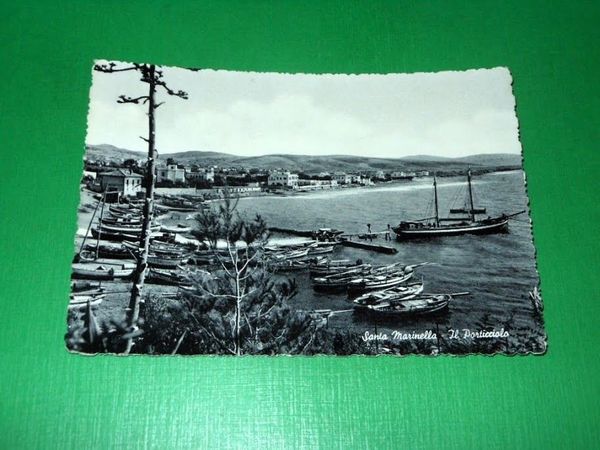 Cartolina Santa Marinella - Il porticciolo 1957