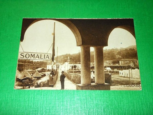 Cartolina Esposizione Torino 1928 - Padiglione Somalo