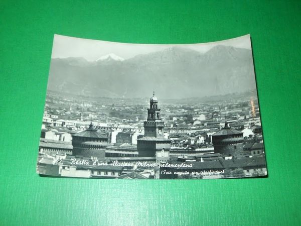 Cartolina Realtà di una illusione Milano pedemontana 1953