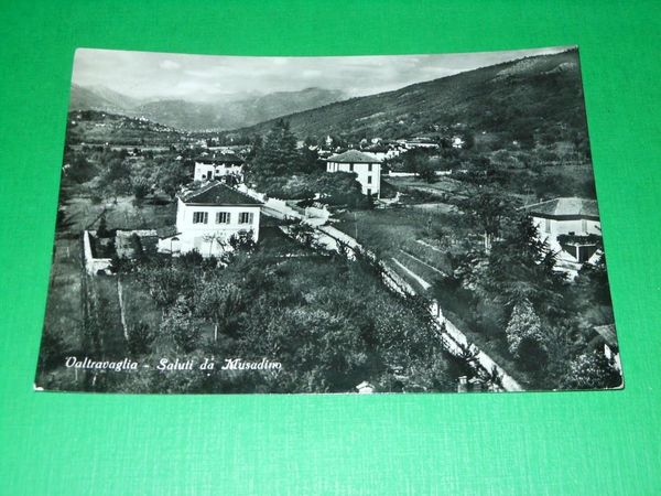 Cartolina Valtravaglia - Saluti da Musadino - Scorcio panoramico 1953