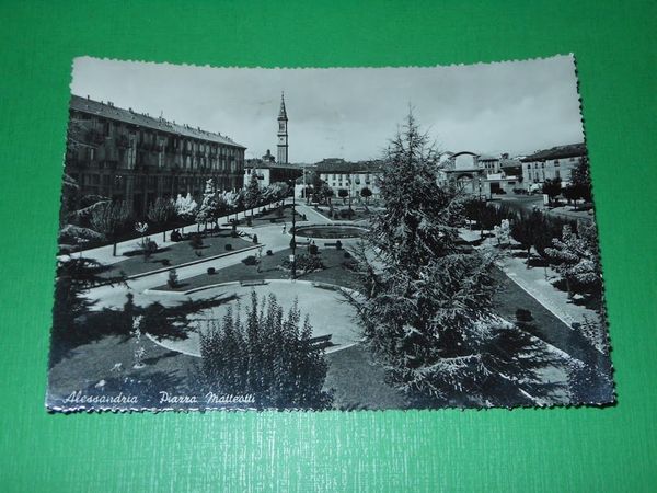 Cartolina Alessandria - Piazza Matteotti 1954