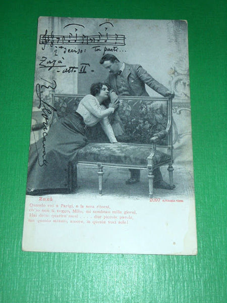 Cartolina Opera Lirica - Ruggero Leoncavallo - Zazà ( atto …