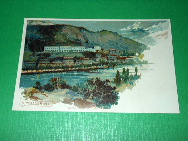 Cartolina illustrata S. Pellegrino - Particolare 1900 ca