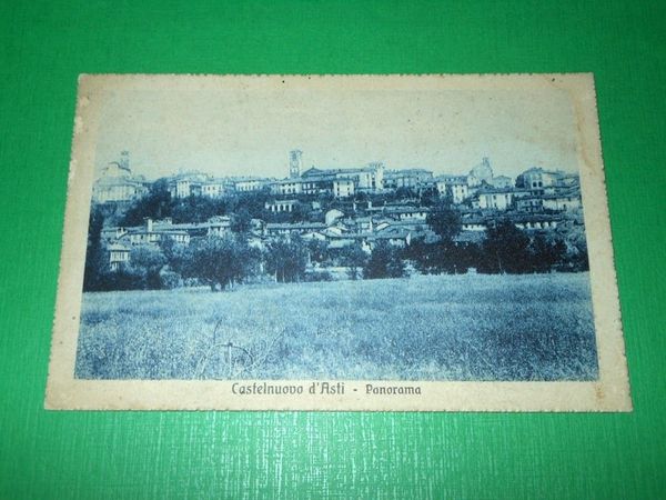 Cartolina Castelnuovo d' Asti - Panorama 1922