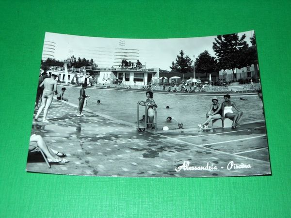 Cartolina Alessandria - Piscina 1957