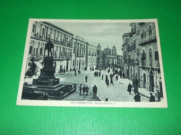 Cartolina Caltanissetta - Corso Umberto I° 1942
