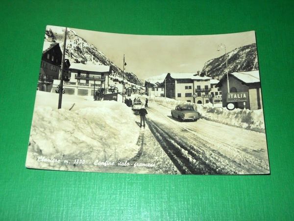 Cartolina Claviere - Confine italo-francese 1965
