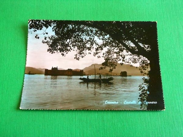 Cartolina Cannero - Castelli di Cannero 1950