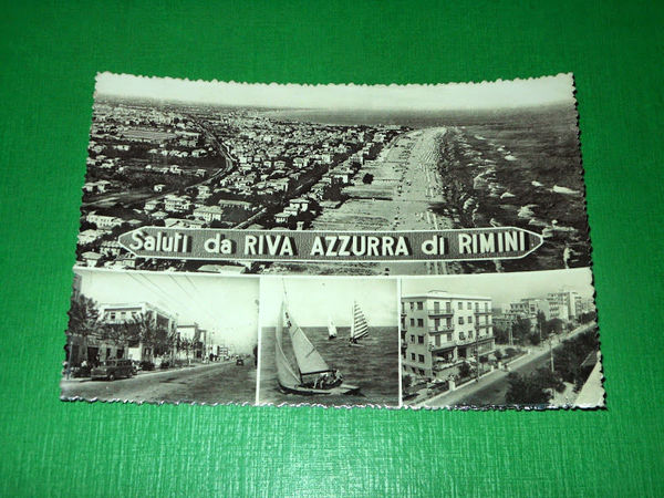 Cartolina Saluti da Riva Azzurra di Rimini - Vedute diverse …