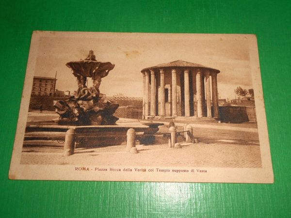 Cartolina Roma - Piazza Bocca della Verità col Tempio di …