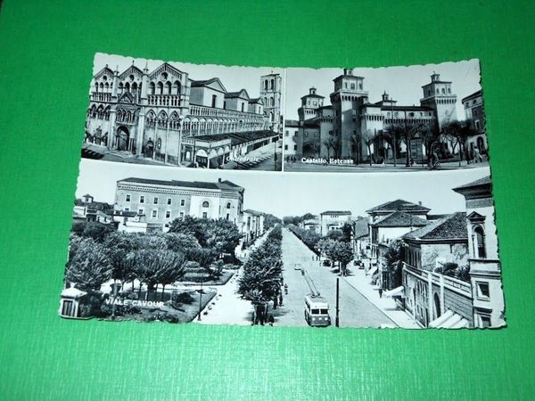 Cartolina Ferrara - Vedute diverse 1950 ca