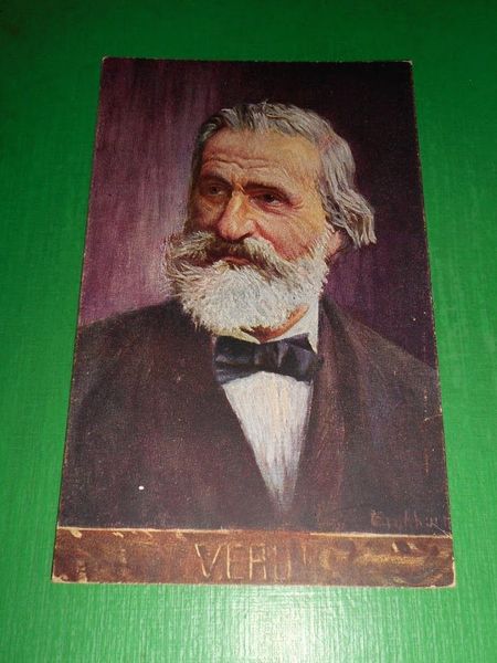 Cartolina Musica - Ritratto del Compositore Giuseppe Verdi 1930 ca