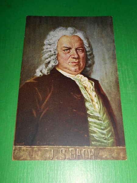 Cartolina Musica - Ritratto del Compositore Johann Sebastian Bach 1930 …