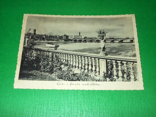 Cartolina Lodi - Ponte sull' Orba 1942