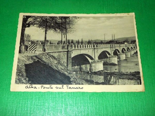 Cartolina Alba - Ponte sul Tanaro 1935