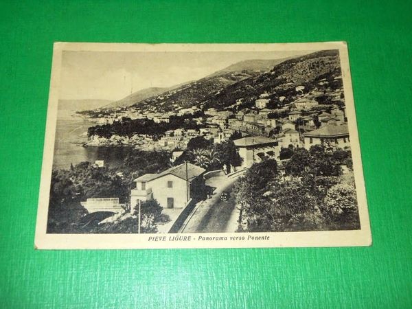Cartolina Pieve Ligure ( Genova ) - Panorama verso Ponente …