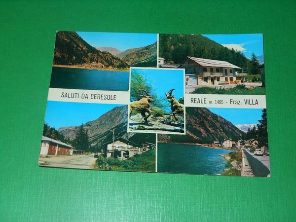 Cartolina Saluti da Ceresole Reale - Frazione Villa - Vedute …