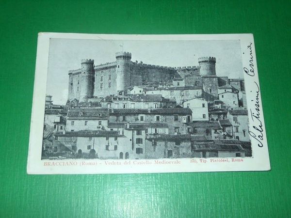 Cartolina Bracciano - Veduta del Castello Medioevale 1906
