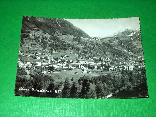 Cartolina Chiesa Valmalenco - Panorama 1956