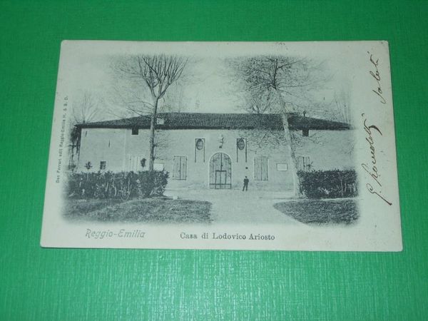 Cartolina Reggio Emilia - Casa di Lodovico Ariosto 1902