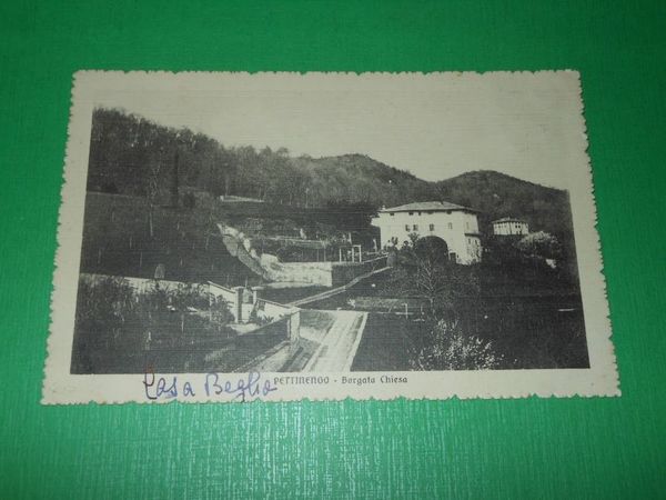 Cartolina Pettinengo - Borgata Chiesa 1925 ca