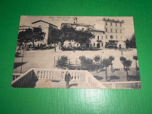 Cartolina Fiuggi - Piazza dell' Olmo ora Trento e Trieste …