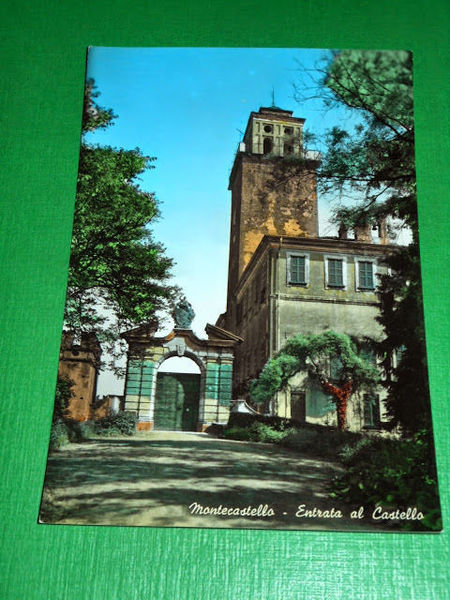 Cartolina Montecastello ( Alessandria ) - Entrata al Castello 1955 …