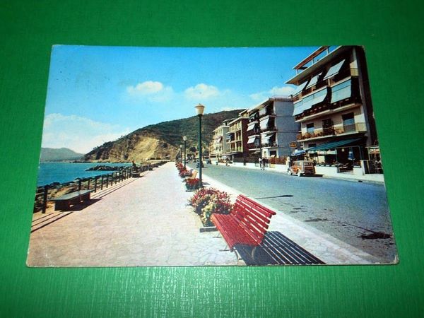 Cartolina Sestri Levante -- Lungomare 1963.