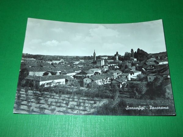 Cartolina Scarnafigi ( Cuneo ) - Panorama 1960 **.