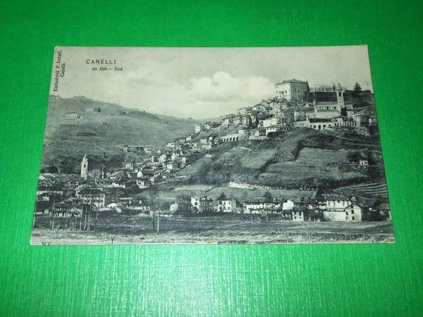 Cartolina Canelli - Panorama da Est-Sud 1910 ca.