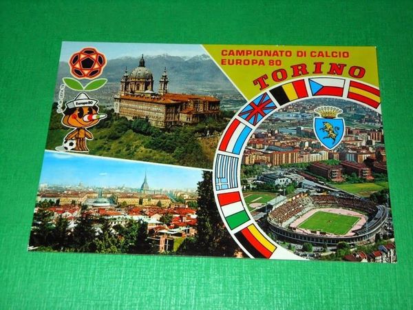 Cartolina Torino - Campionato di Calcio Europa 80 - Stadio …