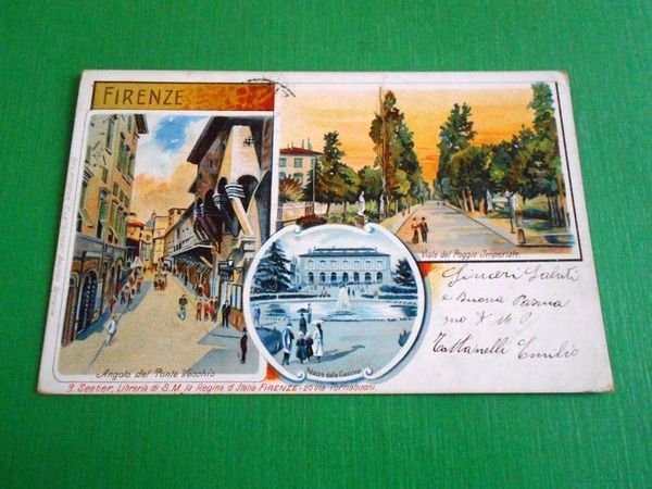 Cartolina Firenze - Vedute diverse 1910.