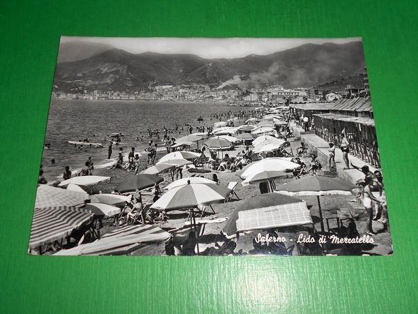 Cartolina Salerno - Lido di Mercatello 1955 ca.