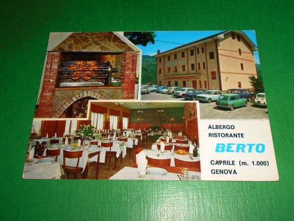 Cartolina Genova Caprile - Albergo Ristorante Berto 1975.