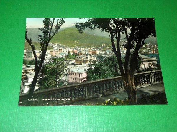 Cartolina Rapallo visto dall' alto 1961.