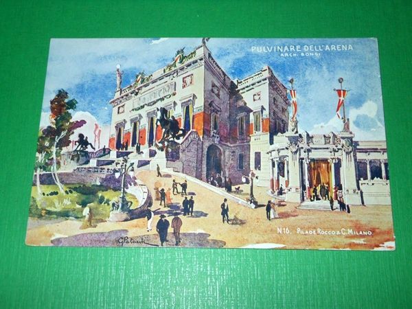 Cartolina Esposizione di Milano 1906 - Pulvinare dell' Arena .